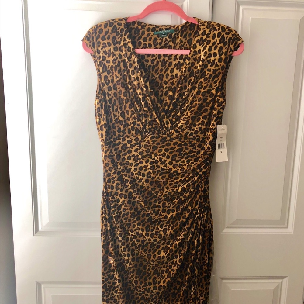 NWT RALPH LAUREN LEOPARD PRINT DRESS